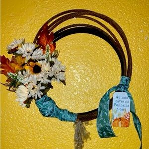 Handmade Lariat Lasso Wreath Fall Theme